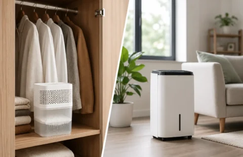 refrigerant vs desiccant dehumidifier comparison for humidity control in Singapore homes and storage spaces
