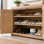 Shoe cabinet dehumidifier Singapore solution for keeping footwear dry in enclosed storage spaces.