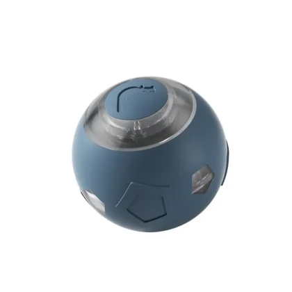 Grey automatic interactive pet ball with LED light.