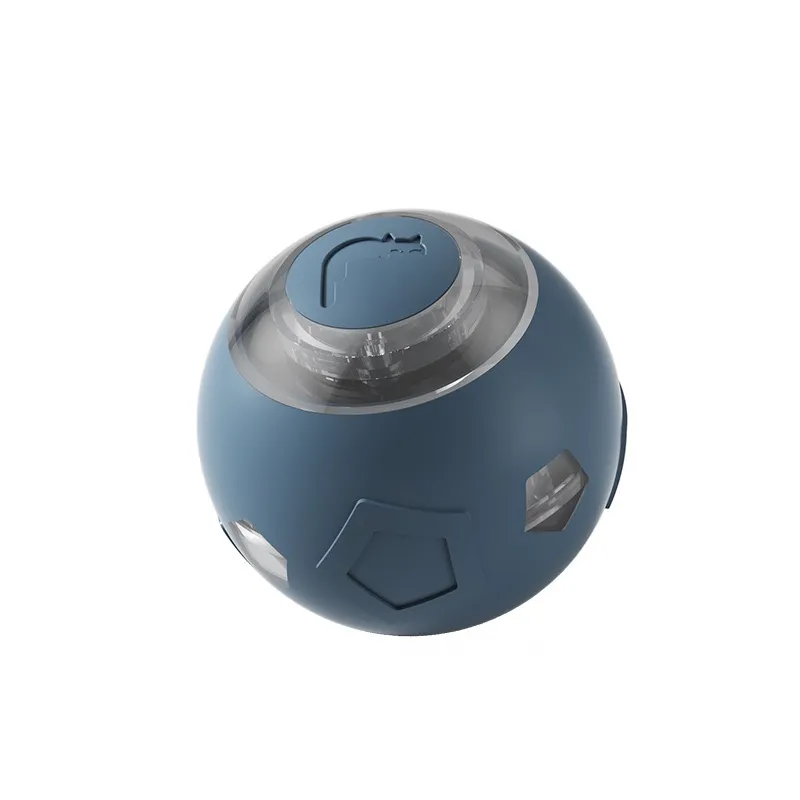 Grey automatic interactive pet ball with LED light.