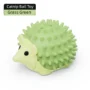 Grass green catnip ball self groomer toy for cats.
