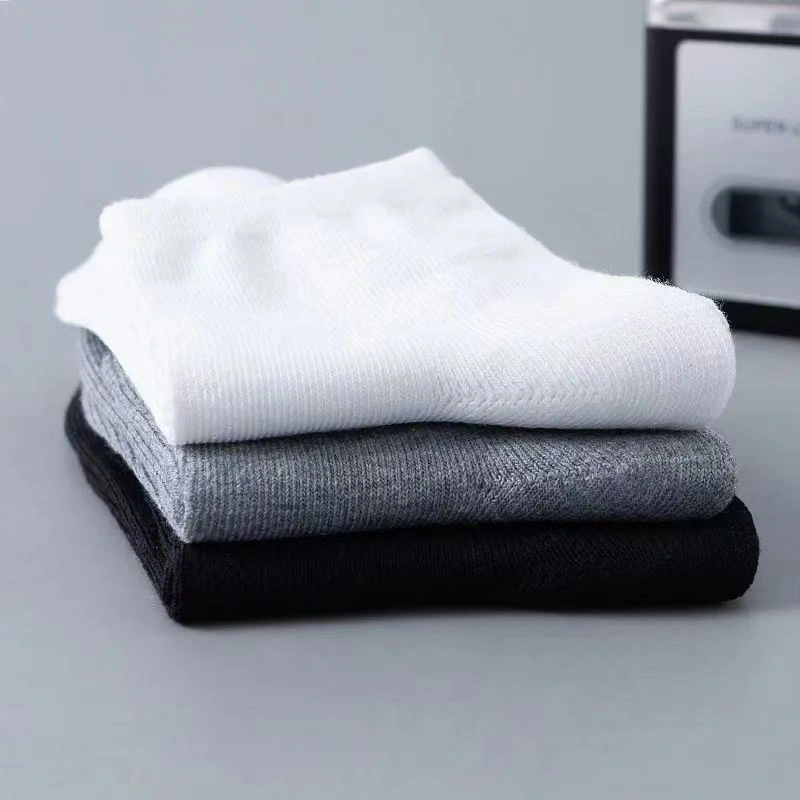 Black white and grey crew and ankle socks