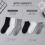 Long crew and short ankle socks in black white and grey