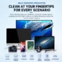 Screen cleaning wipes for laptops phones cameras and compatible electronic devices