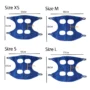 Pet grooming sling size chart from XS to L