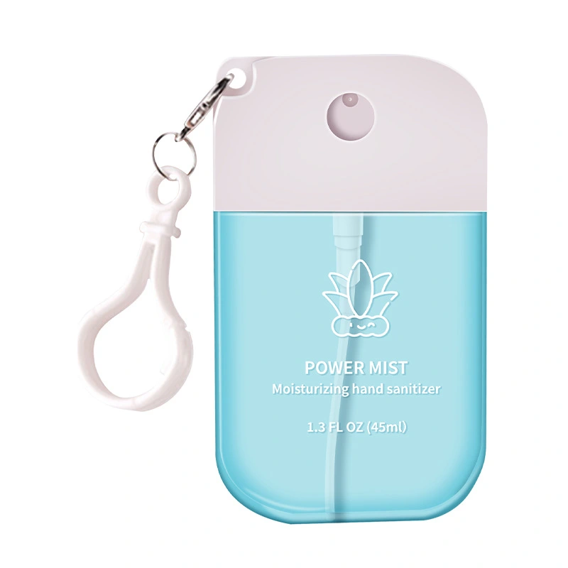 Power Mist pocket hand sanitiser spray 45ml with carry clip in Aloe Vera scent