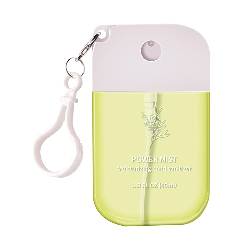 Power Mist pocket hand sanitiser spray 45ml with carry clip in vanilla