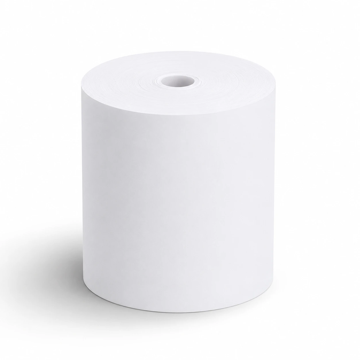 Coreless thermal paper roll for POS and receipt printers