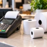 Thermal paper rolls for credit card machine use in different receipt paper sizes